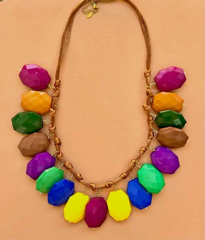 Colorful 🌦️☀️🌟🌸🦩🤩necklace