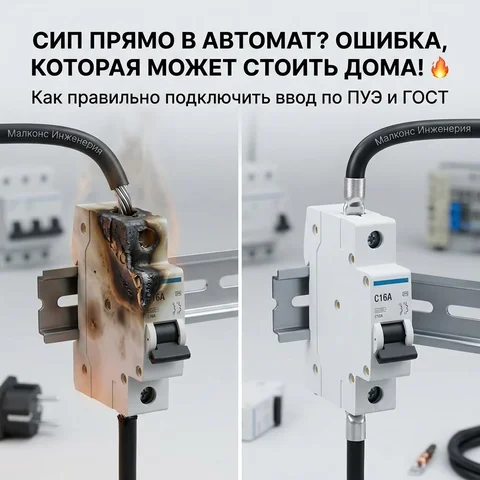 Давай покажу как правильно подключать алюминиевый СИП к автомату листай карусель
