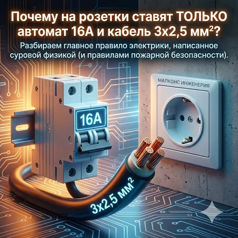 Никогда не ставьте автомат 25А на розетки! Главный миф электрики, из-за которого
