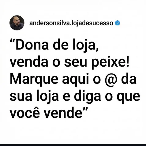 TRÁFEGO de graça para as DONAS DE LOJA DE MODA 🤩

Marque aqui o @ da sua loja, 