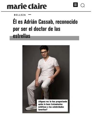 Su doctor favorito salió en @marieclaire_la 🫢👨🏻‍⚕️ Pueden leer la nota en el 