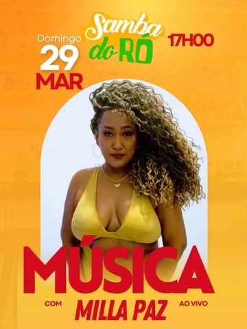 Amanhã tem Nossa querida @millapazoficial com sua voz incrível,  Cuida pra cuida