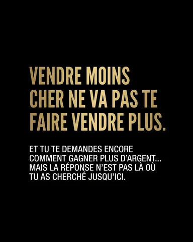 Si tu es prête à arrêter de repousser les clients de haut niveau et que tu veux 
