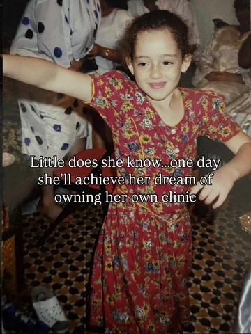 Little does she know… one day she’ll achieve her dream of owning her own clinic�