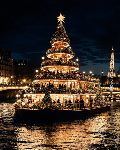 ✨
🎄 A Christmas Tree on the Seine 🎄
A luxury boat design inspired by a Christm