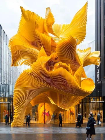 ✨
Kinetic Bloom
Deconstructivism in motion.

A kinetic architectural installatio