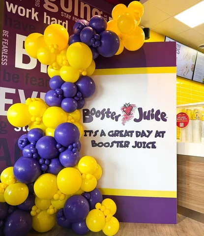 Booster Juice Grand Opening Ready! 🥤💜

@boosterjuice 

#grandopeningevent #gra