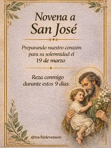 ✨ Hoy comienza la novena a San José ✨

Durante los próximos 9 días quiero invita