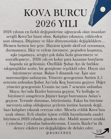 ♒️ KOVA BURCU ~ 2026 YILI YORUMU