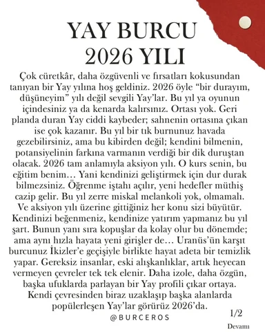 ♐️ YAY BURCU & 2026 YILI YORUMU