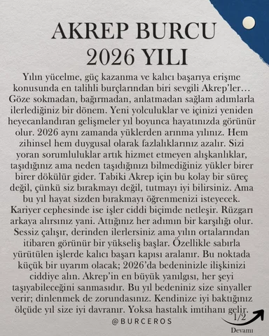 ♏️ AKREP BURCU ~ 2026 YILI YORUMU