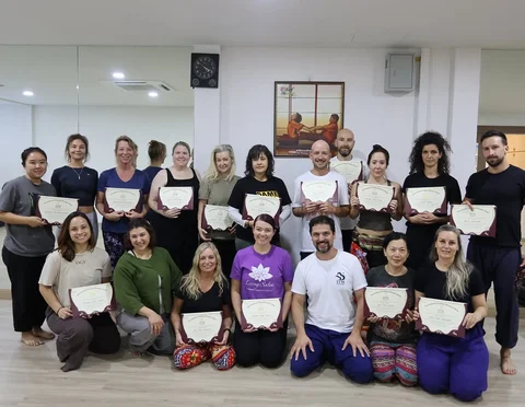 • Turmas dos cursos ministrados em Chiang Mai em janeiro e fevereiro na ITM Scho