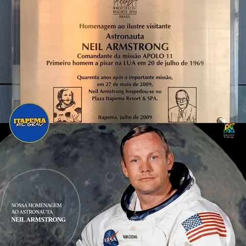 E o primeiro homem que pisou na Lua já esteve em Itapema, mas vocês não estão pr