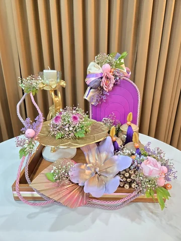 2. Royal Vibes “Where peacock charm meets lotus bloom — a trousseau as beautiful