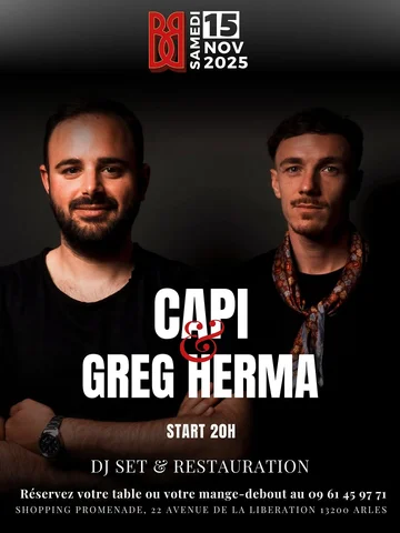 CAPI & GREG HERMA débarquent au BB ce samedi 15 novembre dès 20h ! 🔥

Préparez-