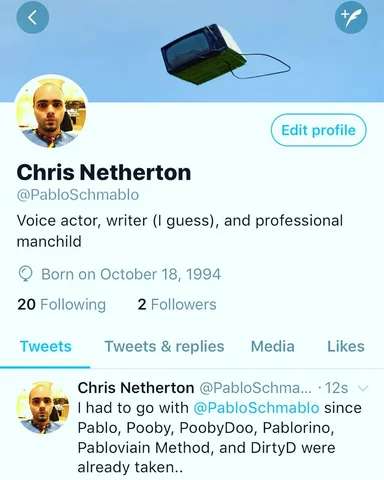 So I made a Twitter if anybody want to read the random stuff that pops into my b