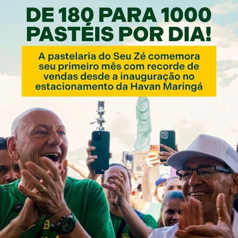 De 180 para mil pastéis por dia!

O Zé do Pastel é um sucesso na Havan Maringá. 