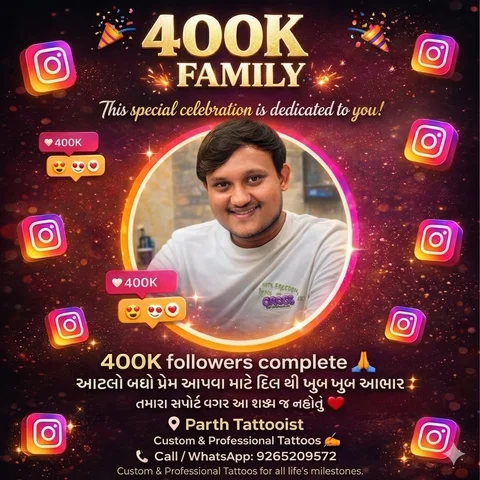 400K followers complete 🙏
Aatlo badho prem aapva mate
Dil thi khub khub aabhar 