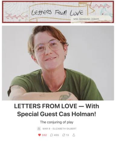 I sat down and recorded a letter from love to me. It's me imagining love writing