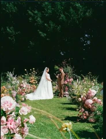 Lainy & Lachie celebrating their Valentine’s Day wedding the only appropriate wa