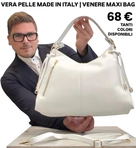 ❤️ VENERE MAXI BAG solo 68 €
🔹vera pelle made in Italy 🇮🇹
🔹tanti colori disp