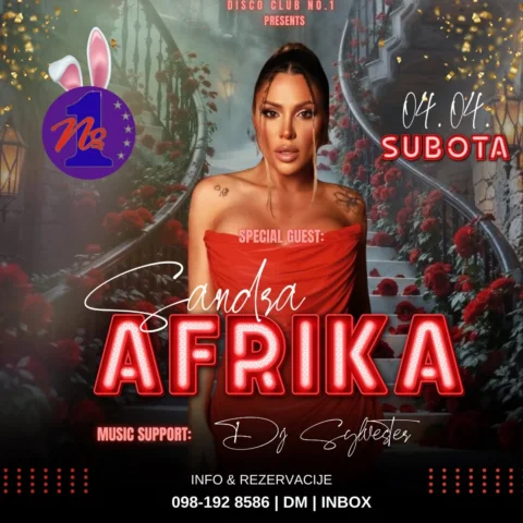 🐣🐰 SANDRA AFRIKA ❤️🎤

U SUBOTU na Uskrs , 04.04. na našu pozornicu stiže jedn