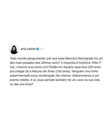 Amanhã (20/03) é um dia cósmico gigante que vai mudar completamente a energia qu