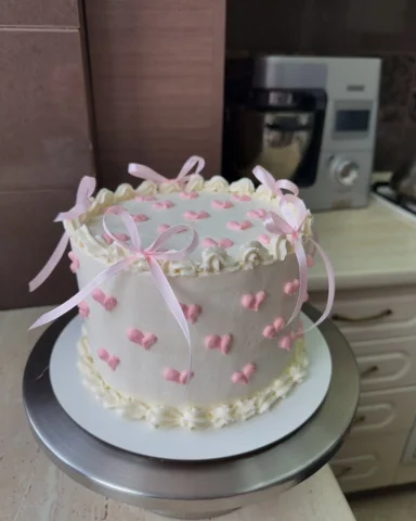Medovik cu vișine 

#vintage #pink #girls #cakeart