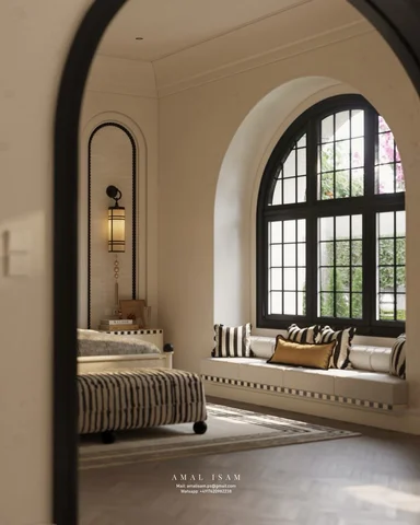 صممتي بيتك عند المهندسة الصح 💛

من أعمالي في التصميم الداخلي، تصميم داخلي لجناح