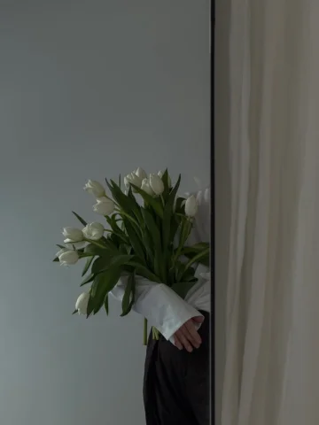 my love - white tulips