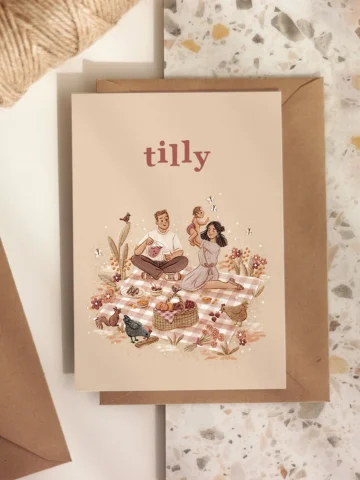 CUSTOM DESIGN ✨ Sweet little Tilly, how loved you already are 🌸

#customillustr