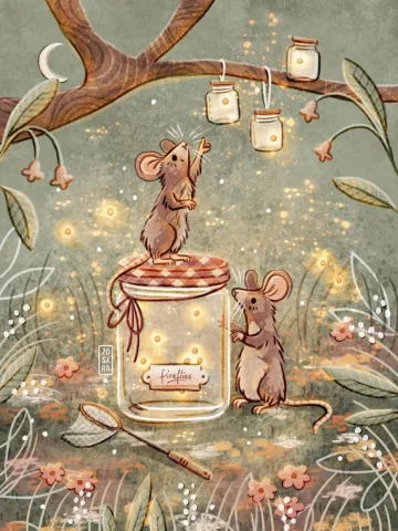 Chasing tiny glimmers of gold ✨🌙🐭

#illustration #procreate #procreateart #pro