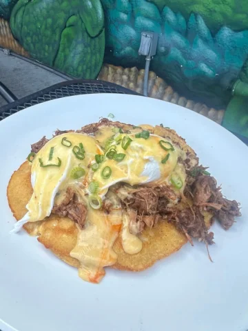 NEW on our spring menu! Lamb neck Benny, sweet corn cake, poached eggs and holla