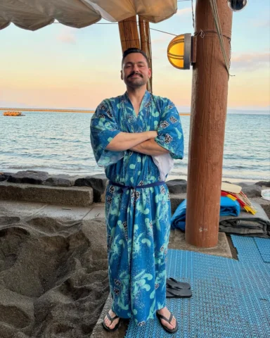 Oscar San en su natal Ibusuki, al sur de Japón, en la prefectura de Kagoshima🇯�