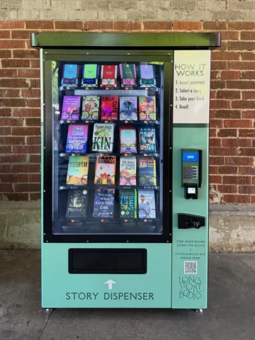 I’m beyond excited to share a first look at our BOOK VENDING MACHINE!!!! I could
