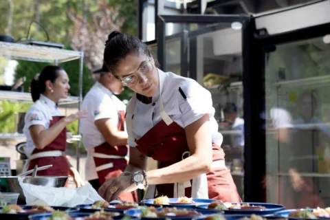 Just me pretending I have my life together while aggressively garnishing plates.
