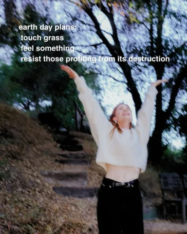 Remembering that Earth Day was first started as a protest in 1970. Let your day 
