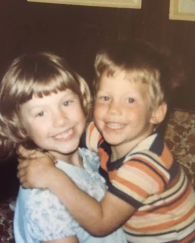 Same pose just a few years difference. Happy Birthday Sis, I love you!