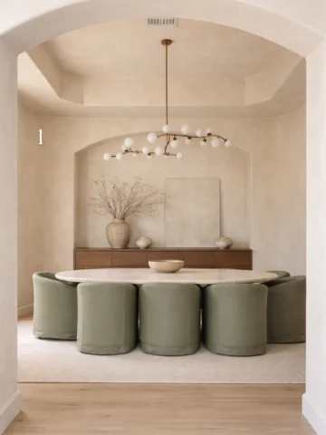 Which dining room would you choose?!! 1, 2, 3, or 4? I kind of love the molding 