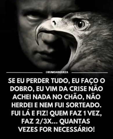 Siga: @rumoariqueza 
❤️Curta, 💬Comente, 📨Envie,
🗂 Salve para ver mais tarde.