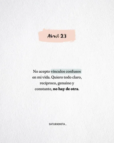 Ya no hay de otra, no acepto vínculos confusos.🙂‍↕️🫰🏼✨