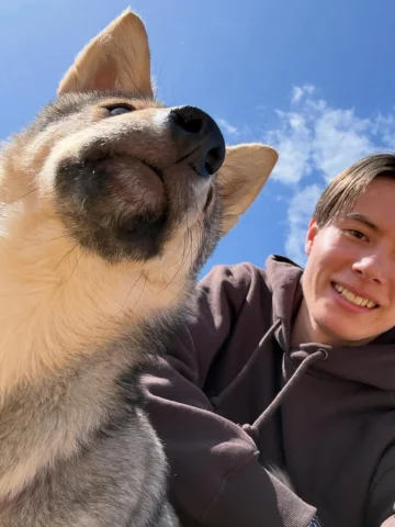 天気がいい日のヨグとの散歩🚶🐕