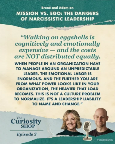 @adamgrant and I talk about the dangers of narcissistic leadership and how, thro