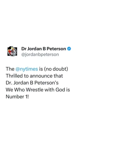 The @nytimes is (no doubt)
Thrilled to announce that Dr. Jordan B Peterson’s
We 
