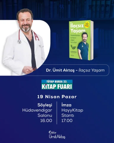 Sevgili takipçilerim,
19 Nisan Pazar günü Bursa Tüyap Kitap Fuarı’nda sizlerle b