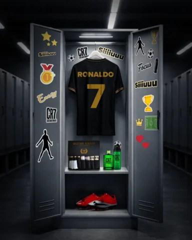 Inside the champion’s locker.⚡️

#CR7 #CRISTIANORONALDO