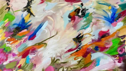 One of the paintings that will soon be installed in Palazzo Mora as part of The 