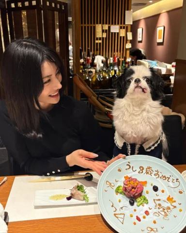 この間うしのお誕生日だったので、2人で鉄板焼きに行ったよ🍖🐾これからもたくさん思い出作れますように😌🌷