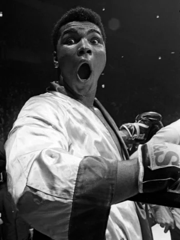 Muhammad Ali after his fight vs Doug Jones at Madison Square Garden. Ali won on 