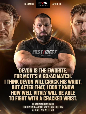 Levan Saginashvili on Devon Larratt vs Vitaly Laletin right hand match.

In-pers
